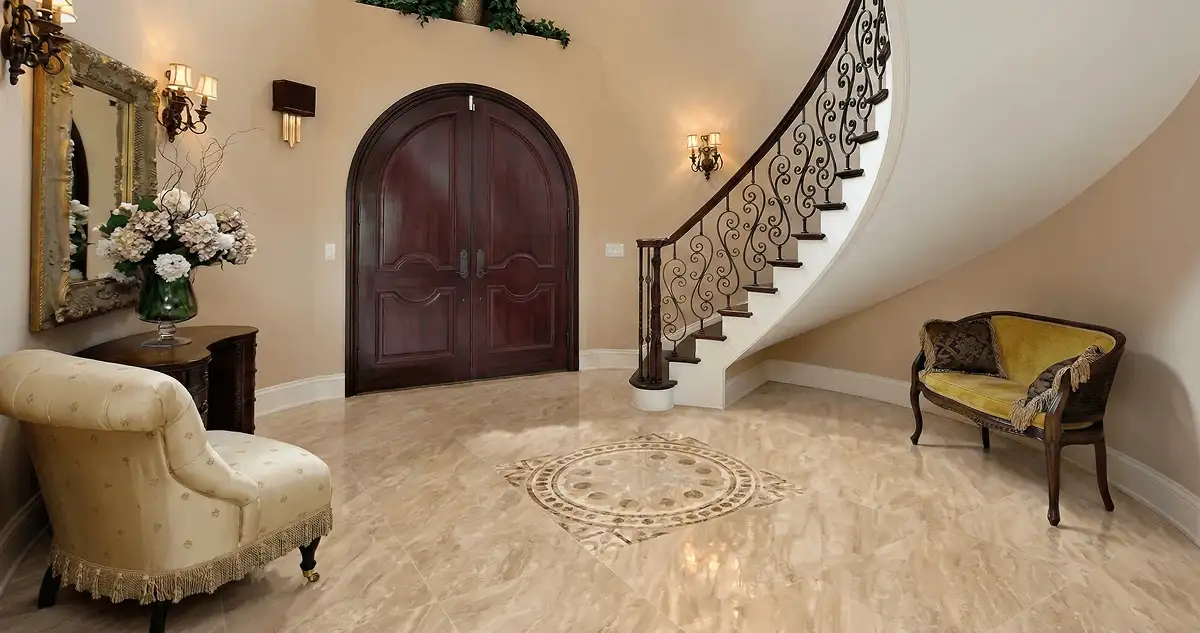 Entrance hall with professionally installed ceramic tile flooring in Fort Lauderdale FL