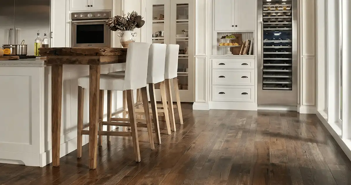 Professionally installed and refinished hardwood flooring in a residential home, showcasing smooth finish and natural wood tones in Fort Lauderdale, FL